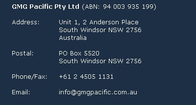 Contact GMG Pacific